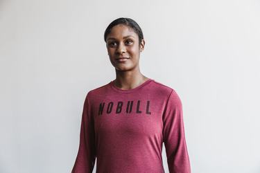 Nobull Women's Long Sleeves Red | Australia (AG8257)